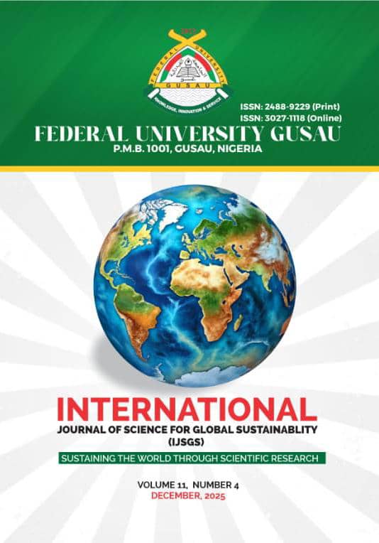 					View Vol. 11 No. 4 (2025): INTERNATIONAL JOURNAL OF SCIENCE FOR GLOBAL SUSTAINABILITY
				